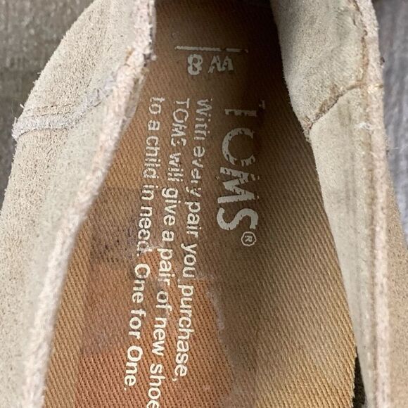 Toms Women’s Size 8 Deconstructed Alpargata Espadrille Shoes Tan Slip On Flats - Picture 10 of 11